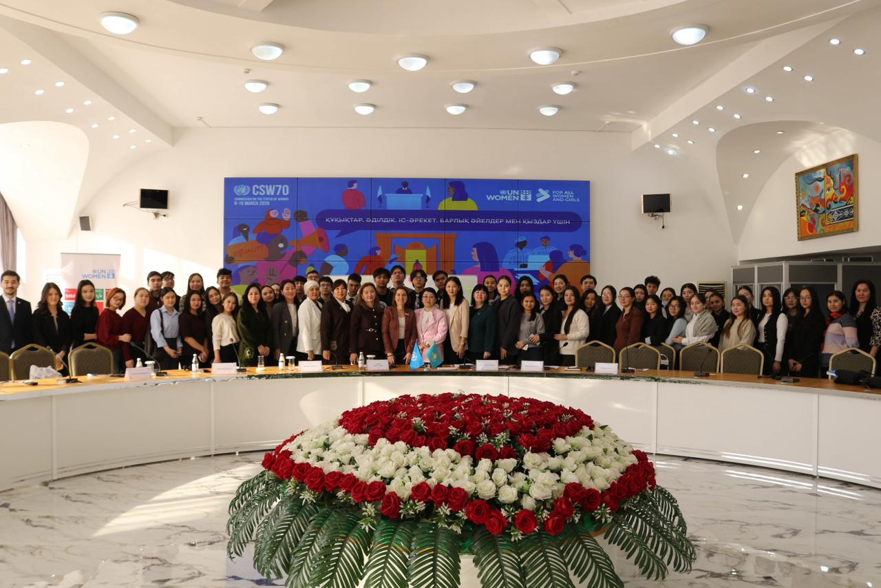 Қорқыт ата университетінде «Әйелдер мен қыздардың әділдікке тең қол жеткізуі» тақырыбында панельдік дискуссия өтті 1.jpg